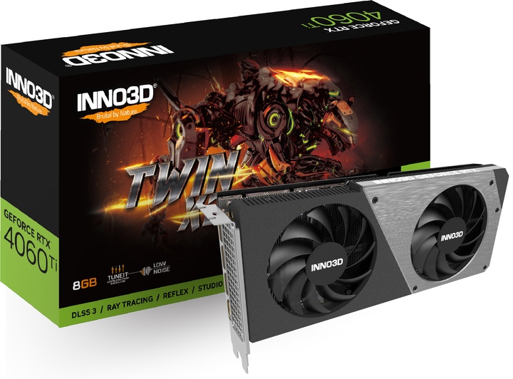 Karta graficzna INNO3D PCI-Ex GeForce RTX 4060 Ti Twin X2 OC 8GB GDDR6 (128bit) (2565/18000) (1 x HDMI, 3 x DisplayPort) (N406T2-08D6X-171153N) - obraz 7