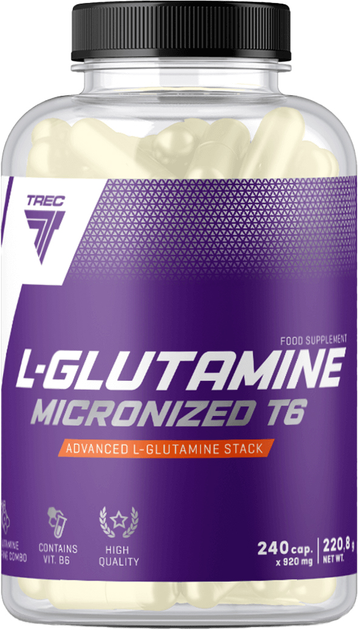 Амінокислота Trec Nutrition L-Глютамін Мікронізований T6 240 к (5902114017514) - зображення 1