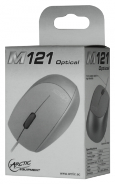 Миша Arctic M121-L Optical USB Silver (MOACO-M1210-BLA01) - изображение 2
