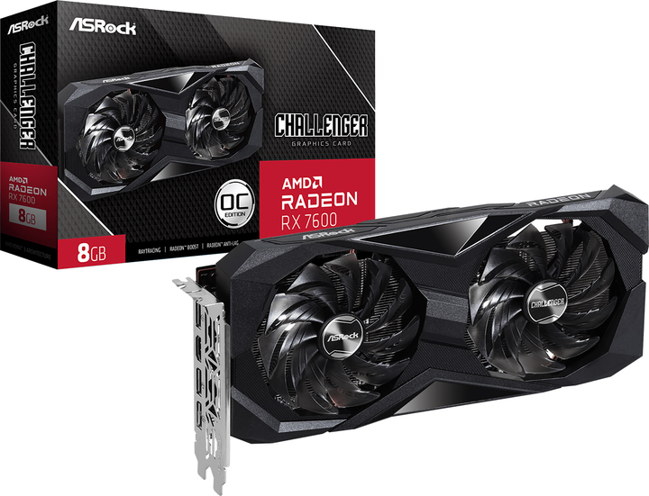 Karta graficzna Asrock PCI-Ex Radeon RX 7600 Challenger OC Edition 8 GB GDDR6 (128bit) (2695/18000) (1 x HDMI, 3 x DisplayPort) (RX 7600 CL 8GO) - obraz 6