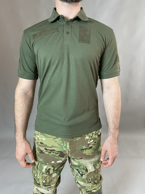Тактичне Поло Хакі футболка з коротким рукавом 50 - изображение 1