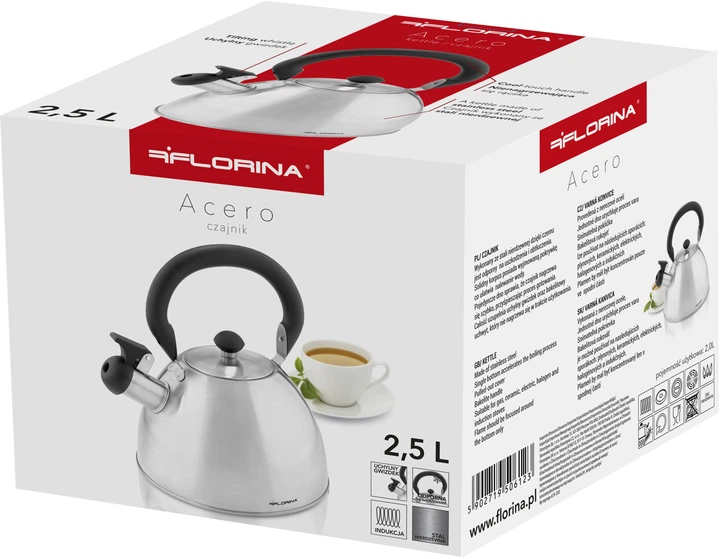 Чайник Florina Acero со свистком 2.5 л (5C6123) - изображение 6