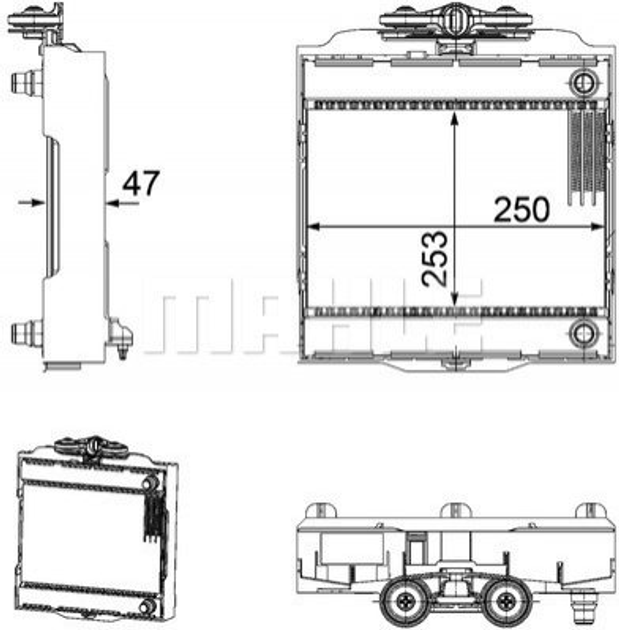 Радиатор охлаждения двигателя F10/F11/F06/F13/F01-F04 3.0-4.4 08- MAHLE (CR923000P) - изображение 2