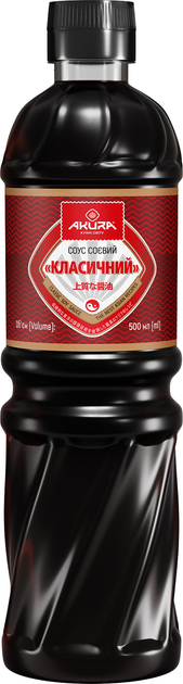 Соус соевый Akura Классический 500 мл (4820178461474) - Фото 1 Соус соевый Akura Классический 500 мл (4820178461474) - изображение 1