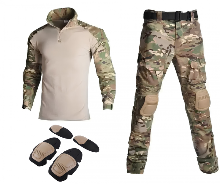 Тактический военна форма, коcтюм Military Army Multicam, Штаны с защитой колен XL мультикам - изображение 1