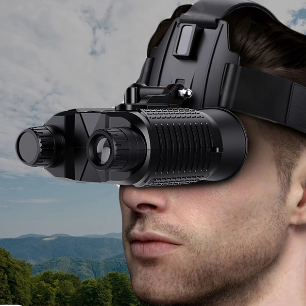 Бонікуляр пристрій нічного бачення з кріпленням на голову Dsoon NV8160 (Kali) один суцільний екран із гумовою окантовкою для полювання та охорони об'єкта - зображення 1
