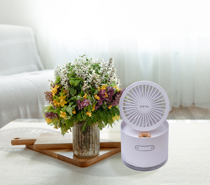 Вентилятор зі зволоженням акумуляторний RZTK Multi Fan White - зображення 3