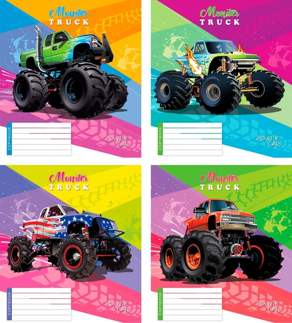 Набір зошитів учнівських Мрії збуваються Машини В5 12 аркушів у косу ...