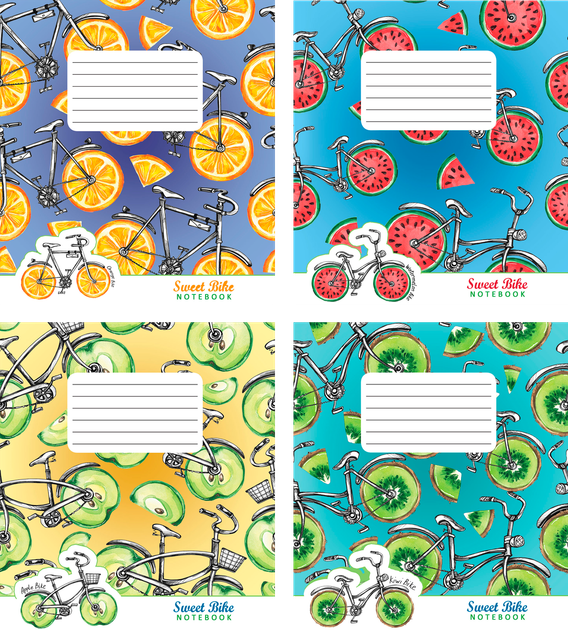 Набір зошитів учнівських Мрії збуваються Фрукти В5 36 аркушів у ...