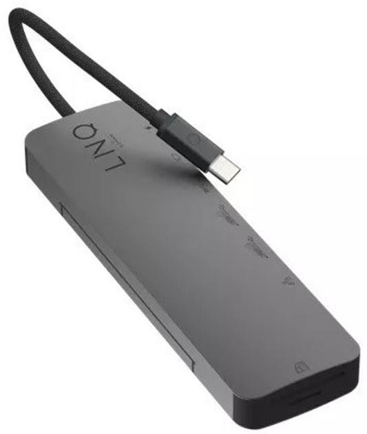 Linq Dock USB Hub 9-w-1 Pro USB typu C, wieloportowy, srebrny (LQ48020) - obraz 2