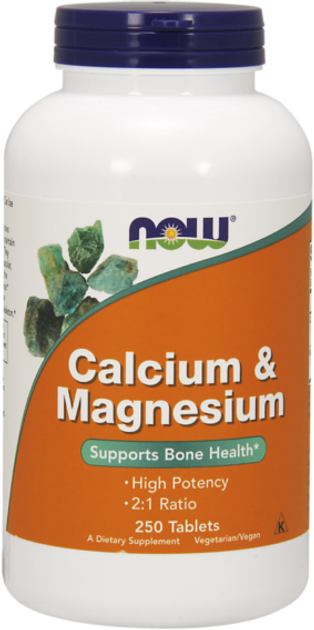 Suplement diety Now Foods Calcium & Magnesium 250 t (733739012722) - obraz 1