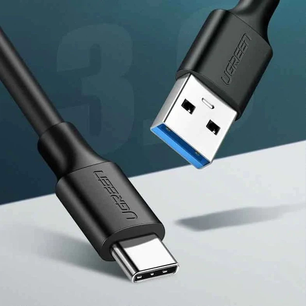 Кабель Ugreen US184 USB Type-A 3.0 - USB Type-C, 3 А, QC3.0, 1.5 м Black 20883 (6957303828838) - зображення 2
