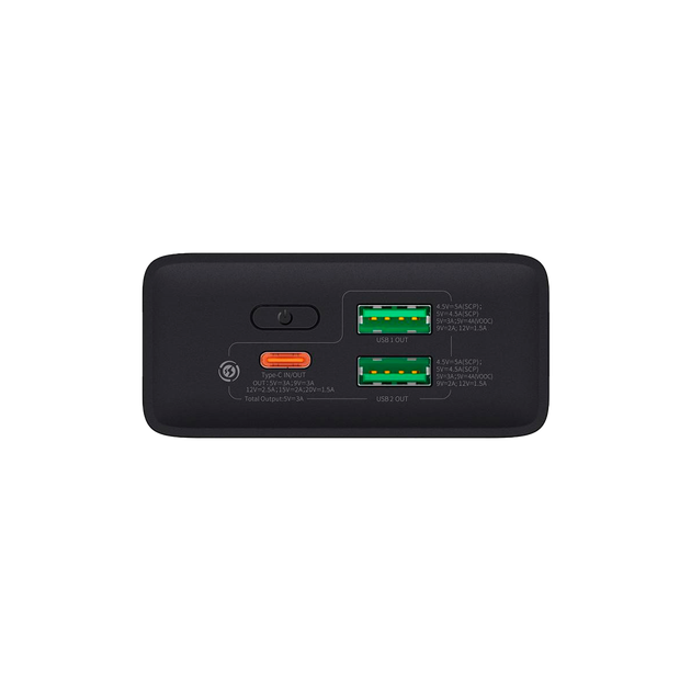Зовнішній акумулятор Baseus Adaman 2 Metal Digital Display 30W 20000mAh Чорний (VOOC) (PPAD050001) - зображення 2