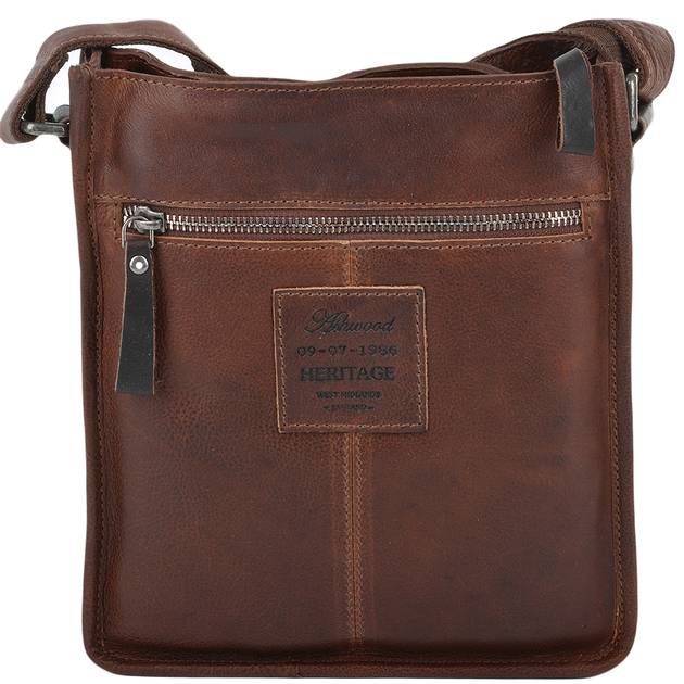 Рыжая кожаная сумка-мессенджер Ashwood 4551 VT TAN - Фото 3 Рыжая кожаная сумка-мессенджер Ashwood 4551 VT TAN - изображение 3