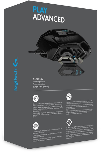 Мышь Logitech G502 Gaming Hero USB RGB Black (910-005471