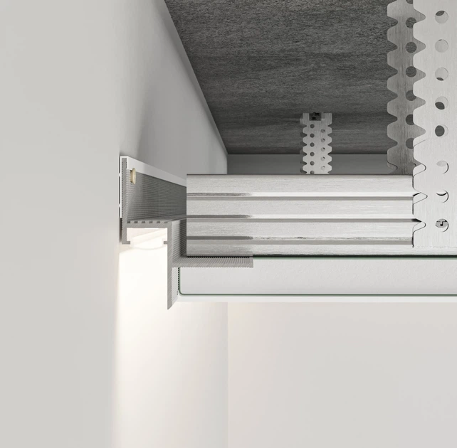 Профиль теневого шва 14 мм ProfiLuxe SVT-1412 (2500 мм) с каналом для LED-подсветки - изображение 9