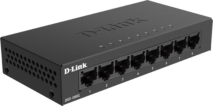 Комутатор D-Link DGS-108GL 8-Port Gigabit Unmanaged Desktop Switch (DGS-108GL/E) - зображення 2
