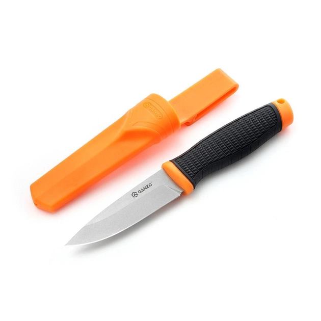 Нож Ganzo G806-OR оранжевый с ножнами - изображение 1