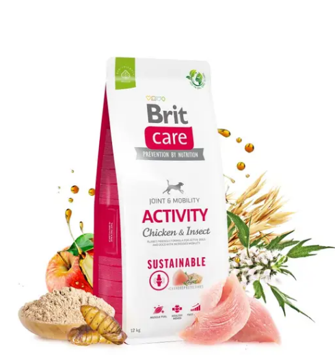 Корм для собак з підвищеною активністю Brit Care Dog Sustainable Activity з куркою та комахами 12 кг (8595602559220) - зображення 4