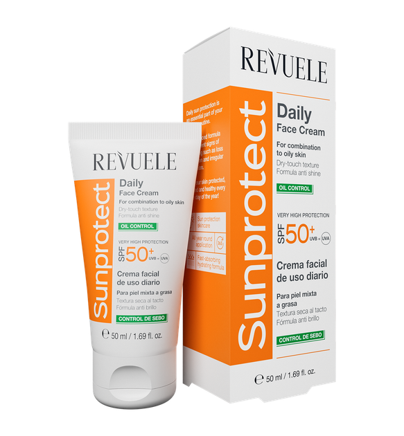 Ежедневный крем для лица "Контроль жирности" с Spf 50+ Sunprotect Revuele - Фото 1 Ежедневный крем для лица "Контроль жирности" с Spf 50+ Sunprotect Revuele - изображение 1