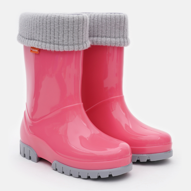 Детские резиновые сапоги для девочки Demar Twister Lux 0407 F 34-35 Светло-Розовые (5901232050793) 