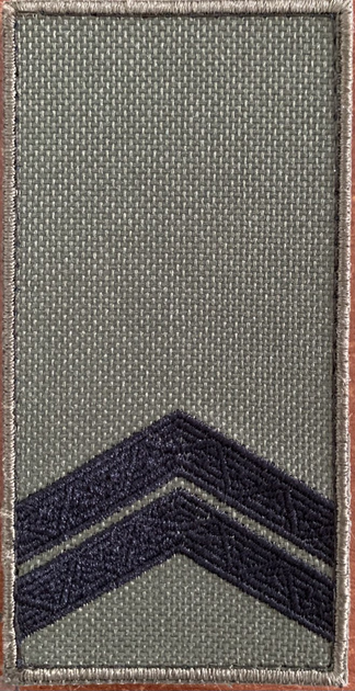 Пагон Шеврони з вишивкой Молодший Сержант ЗСУ хакi роз. 10*5 см - зображення 1