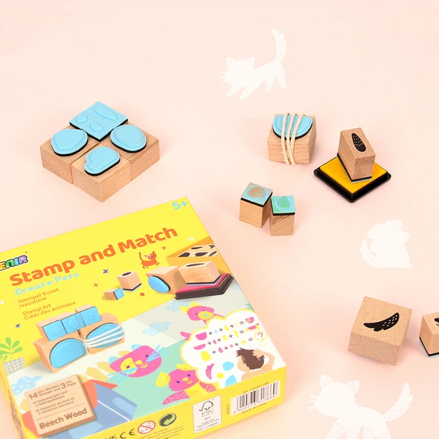 Набір для творчості Avenir Match and Stamp Тварини (6920773317669) - зображення 6