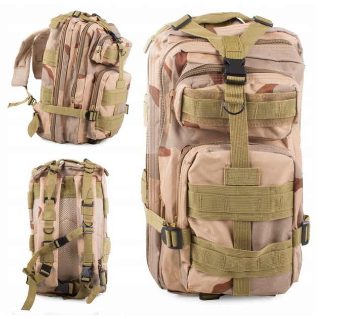 Тактический рюкзак Int мужской 30L камуфляж светло коричневый М-34664 - изображение 2