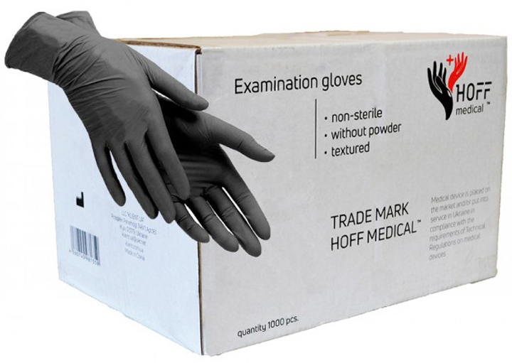 Перчатки нитриловые Hoff Medical XL 1000 шт (op_omp010002_XL_10) - изображение 2