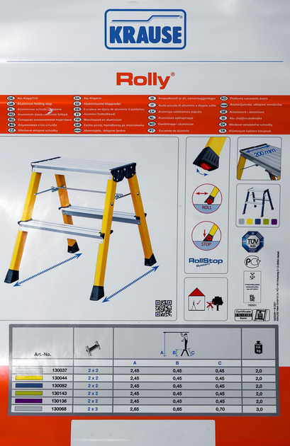 Drabinka Krause Rolly 2x3 z rolkami (4009199130068) - obraz 6