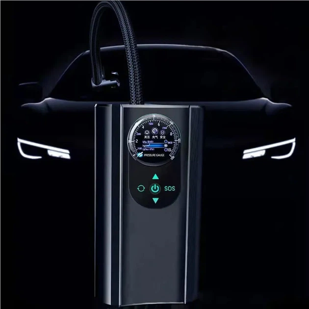 Портативный автомобильный проводной компрессор (насос) с манометром 12В многофункциональный - изображение 6