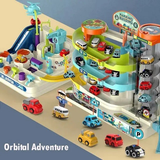 Детский игровой набор Паркинг трек с машинками развивающая игрушка для мальчика (RL P869-A)