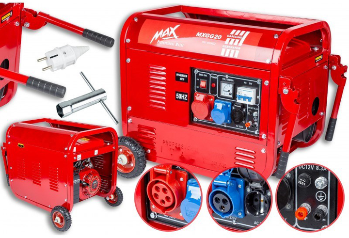 Generator benzynowy Max MXGG20 2,5 kW (5901122701897) - obraz 3