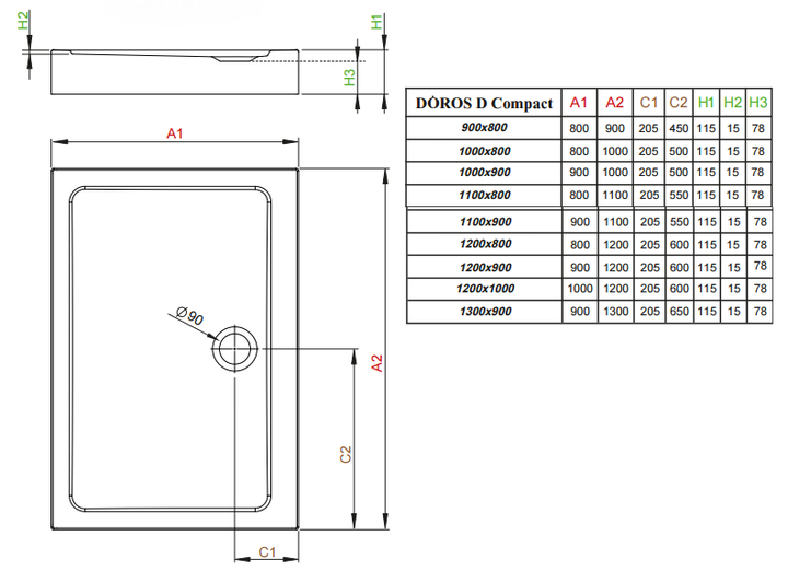 Душевой поддон Radaway Doros D Compact 100x80 SDRD1080-05 - Фото 2 Душевой поддон Radaway Doros D Compact 100x80 SDRD1080-05 - изображение 2