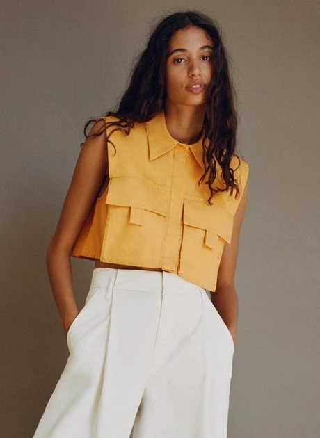 Сорочка Zara 0881/401/250 Желтый М (28) (0005344) – Брендовая