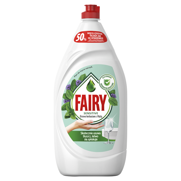 Средство для мытья посуды Fairy Чайное дерево и мята 450мл - Фото 1 Средство для мытья посуды Fairy Чайное дерево и мята 450мл - изображение 1