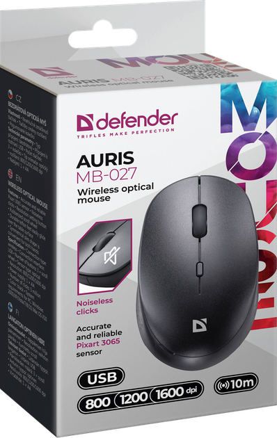 Mysz Defender Auris MB-027 Wireless Black (4745090821765) - obraz 5