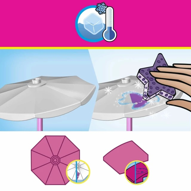 Klocki konstrukcyjne Barbie MEGA Color Reveal Kabriolecik Wesoła wycieczka (194735102761) - obraz 3