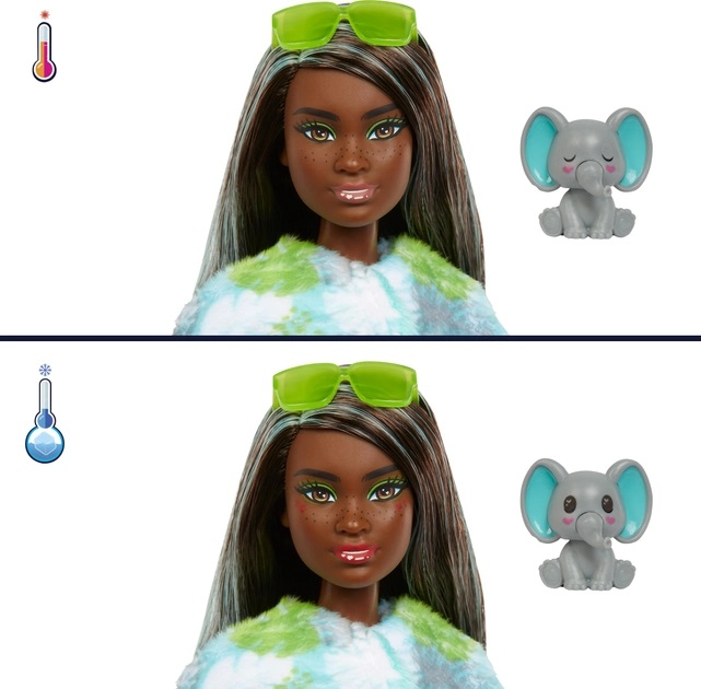 Lalka z akcesoriami Barbie Cutie Reveal seria Dżungla Uroczy słonik (194735106615) - obraz 3