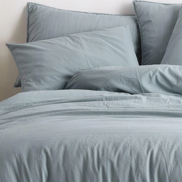Постельное белье Limasso Stonewashed Ranforse 160 х 220 см Akdeniz Mavisi - изображение 2