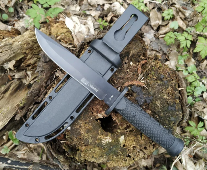 Нескладной тактический нож Tactic туристический охотничий армейский нож с чехлом (2118A) - изображение 1