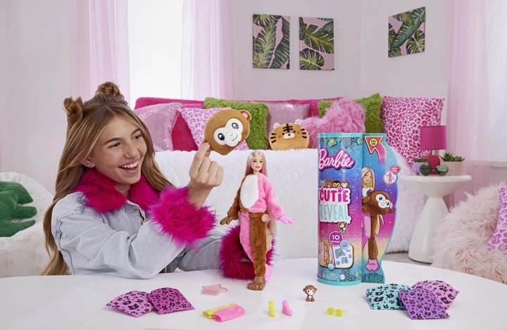 Lalka z akcesoriami Barbie Cutie Reveal seria Dżungla Małpka (194735106615) - obraz 6
