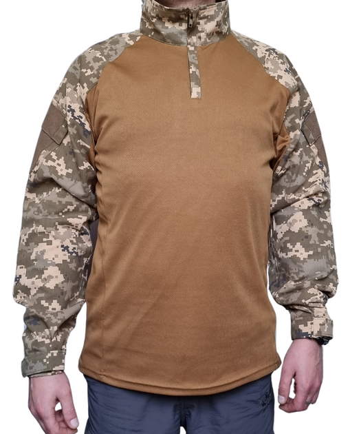 Рубашка Tactic4Profi УБАКС саржа-кулмакс пиксель-койот с длинным рукавом с налокотниками XL - изображение 1