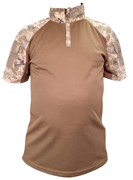 Рубашка Tactic4Profi УБАКС поплин-кулмакс пиксель-койот с коротким рукавом 5XL - изображение 1