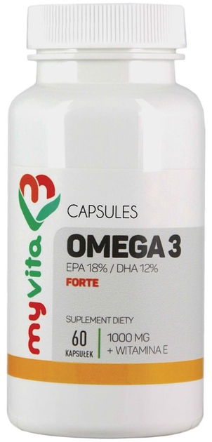 Myvita Omega 3 Forte 1000mg 60 kapsułek (5903111710354) - obraz 1