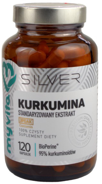 Myvita Silver Kurkumina 100% 120 kapsułek Odporność (5903021590367) - obraz 1