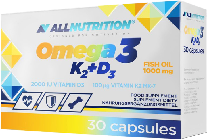 Allnutrition Omega 3 K2 D3 30 kapsułek (5902837711881) - obraz 1