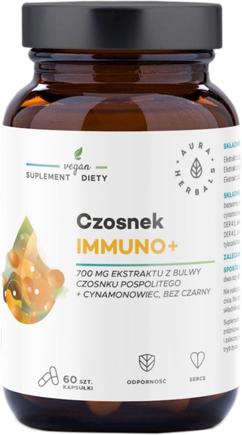 Aura Herbals Czosnek Immuno+ 60 kapsułek (5902479613291) - obraz 1