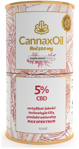 Харчова добавка Cannaxoil Red 500 мг Олія екстракту конопель (5906395316090) - зображення 1