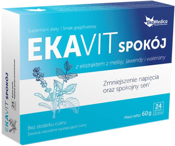 Ekamedica Ekavit Spokój 24 Pastylki z Malisą Lawen (5906874160954) - obraz 1